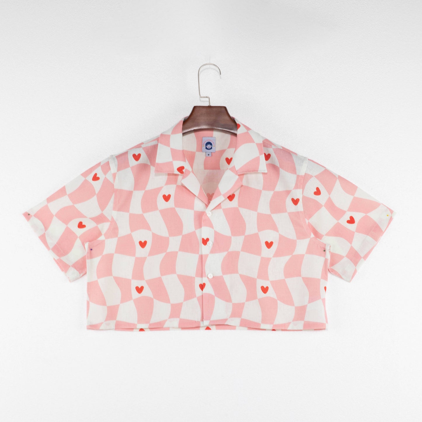 -PREORDER- Sweetheart cropped button-up shirt